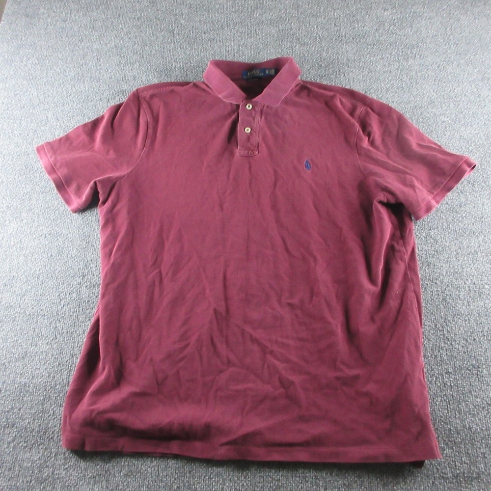 Polo Ralph Lauren‎ Polo Shirt Mens XL Red Short Sleeve Cotton Pony Logo Casual